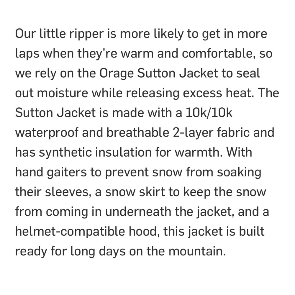 Kids ORAGE BOY’S SUTTON INSULATED JACKET SKI/SNOWBOARD SIZE 8 - Picture 12 of 14
